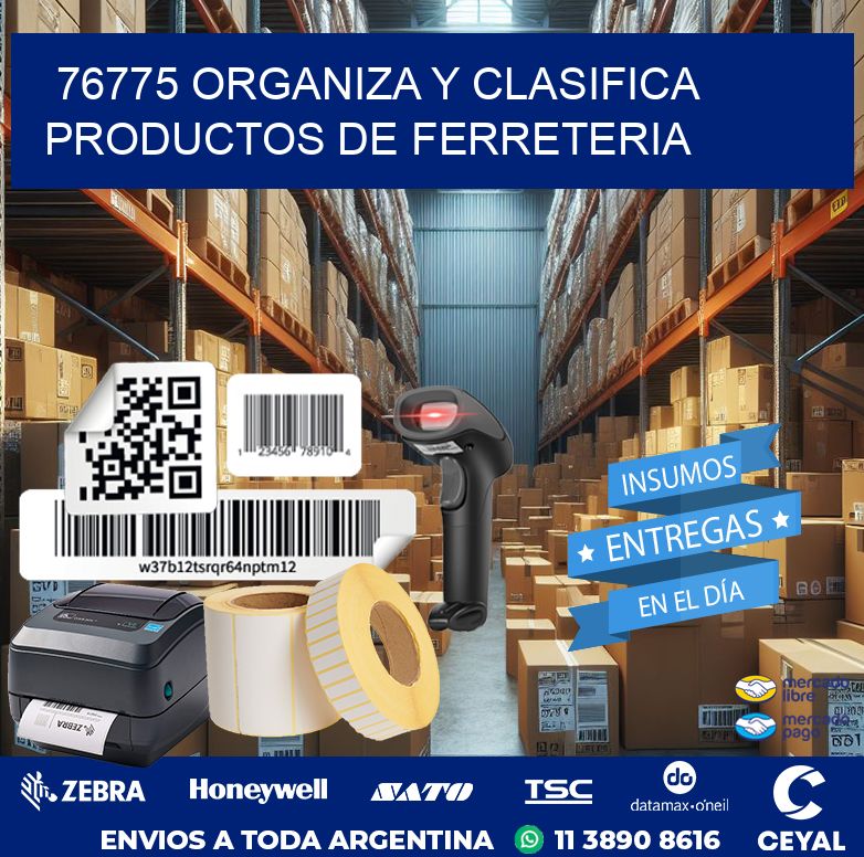 76775 ORGANIZA Y CLASIFICA PRODUCTOS DE FERRETERIA