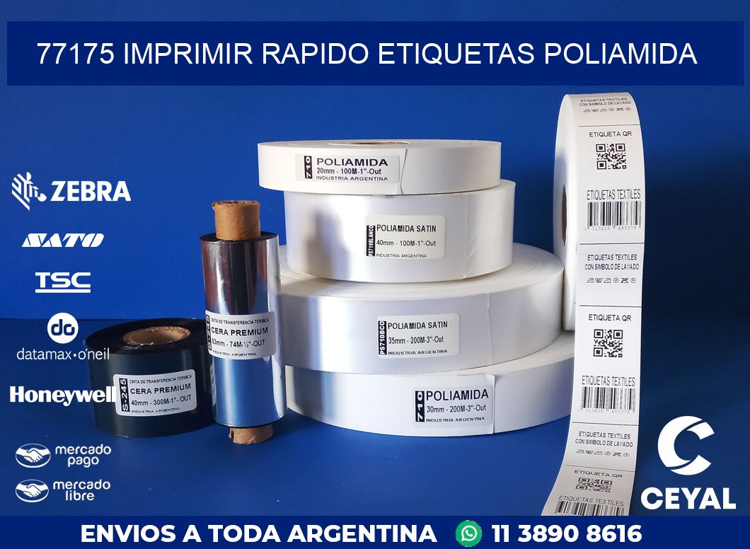 77175 IMPRIMIR RAPIDO ETIQUETAS POLIAMIDA