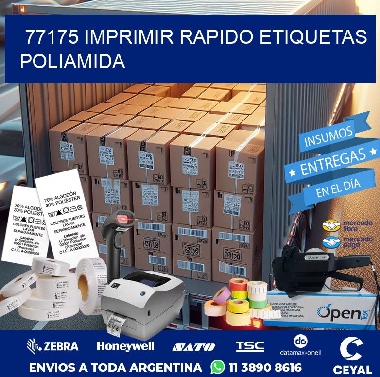 77175 IMPRIMIR RAPIDO ETIQUETAS POLIAMIDA