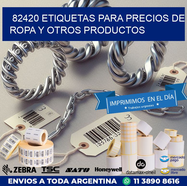 82420 ETIQUETAS PARA PRECIOS DE ROPA Y OTROS PRODUCTOS