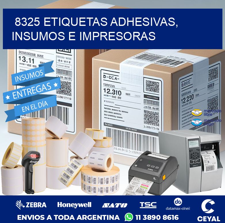 8325 ETIQUETAS ADHESIVAS, INSUMOS E IMPRESORAS