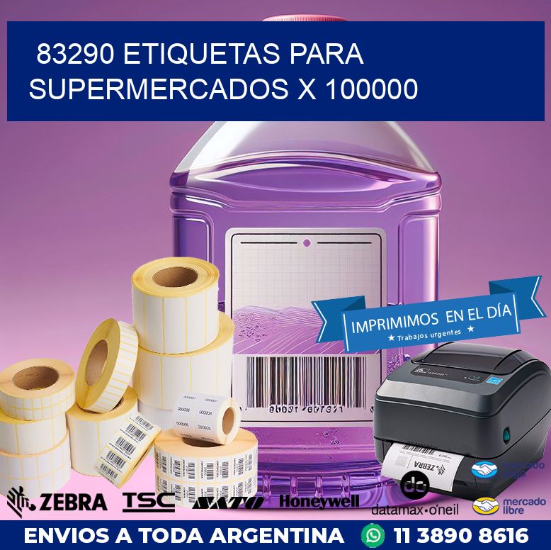 83290 ETIQUETAS PARA SUPERMERCADOS X 100000