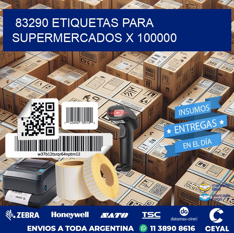 83290 ETIQUETAS PARA SUPERMERCADOS X 100000