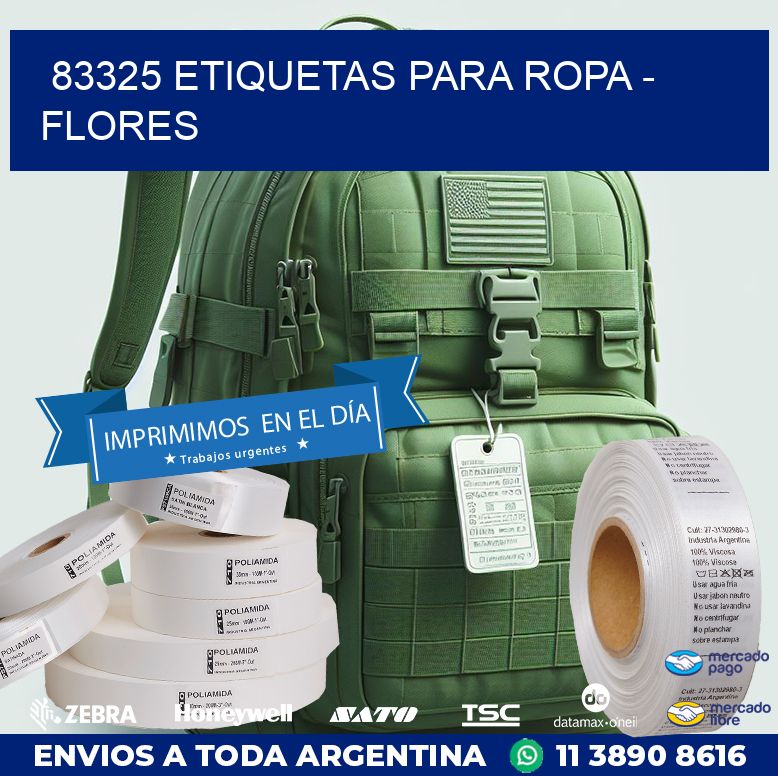 83325 ETIQUETAS PARA ROPA - FLORES