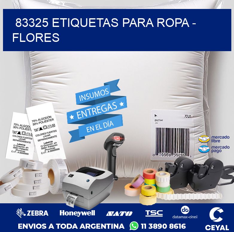 83325 ETIQUETAS PARA ROPA – FLORES
