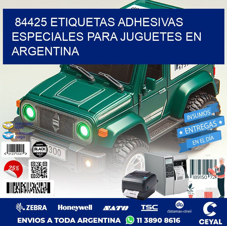 84425 ETIQUETAS ADHESIVAS ESPECIALES PARA JUGUETES EN ARGENTINA