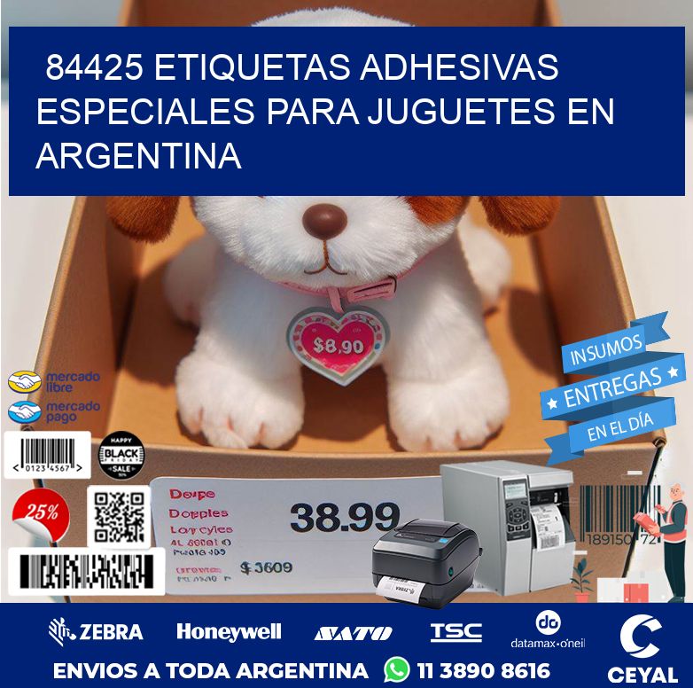 84425 ETIQUETAS ADHESIVAS ESPECIALES PARA JUGUETES EN ARGENTINA