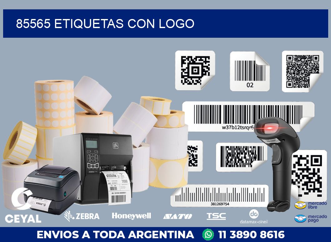 85565 ETIQUETAS CON LOGO