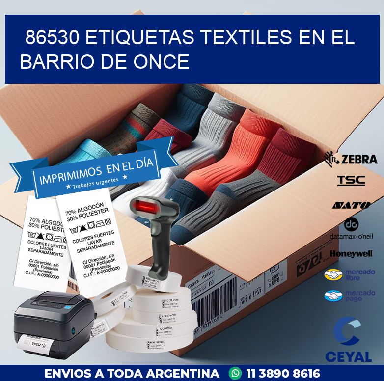 86530 ETIQUETAS TEXTILES EN EL BARRIO DE ONCE