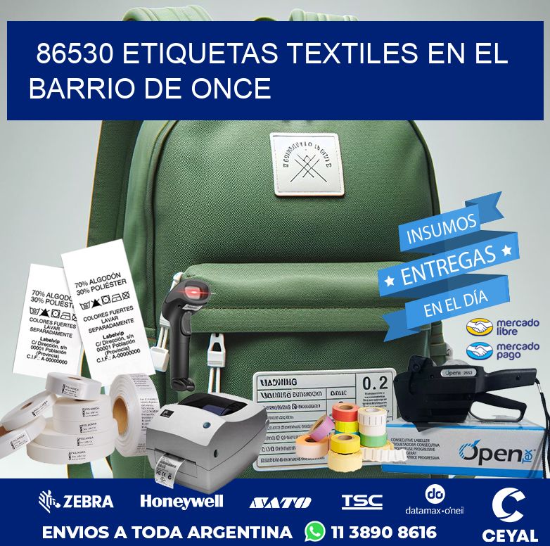 86530 ETIQUETAS TEXTILES EN EL BARRIO DE ONCE
