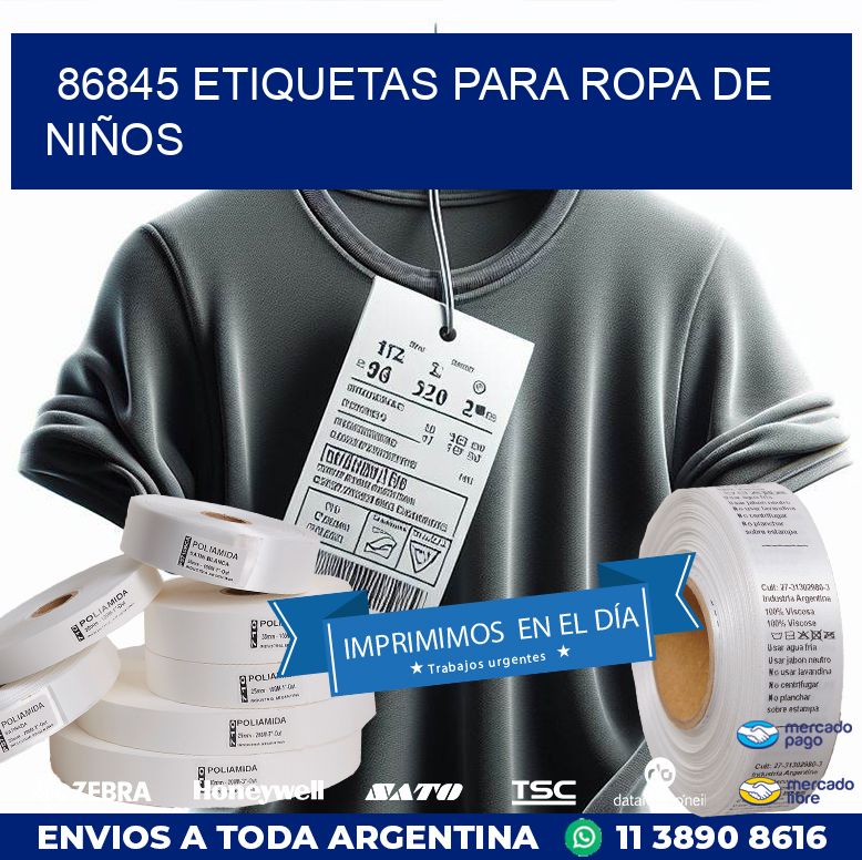 86845 ETIQUETAS PARA ROPA DE NIÑOS