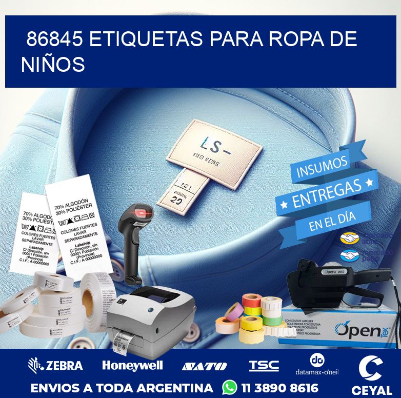 86845 ETIQUETAS PARA ROPA DE NIÑOS