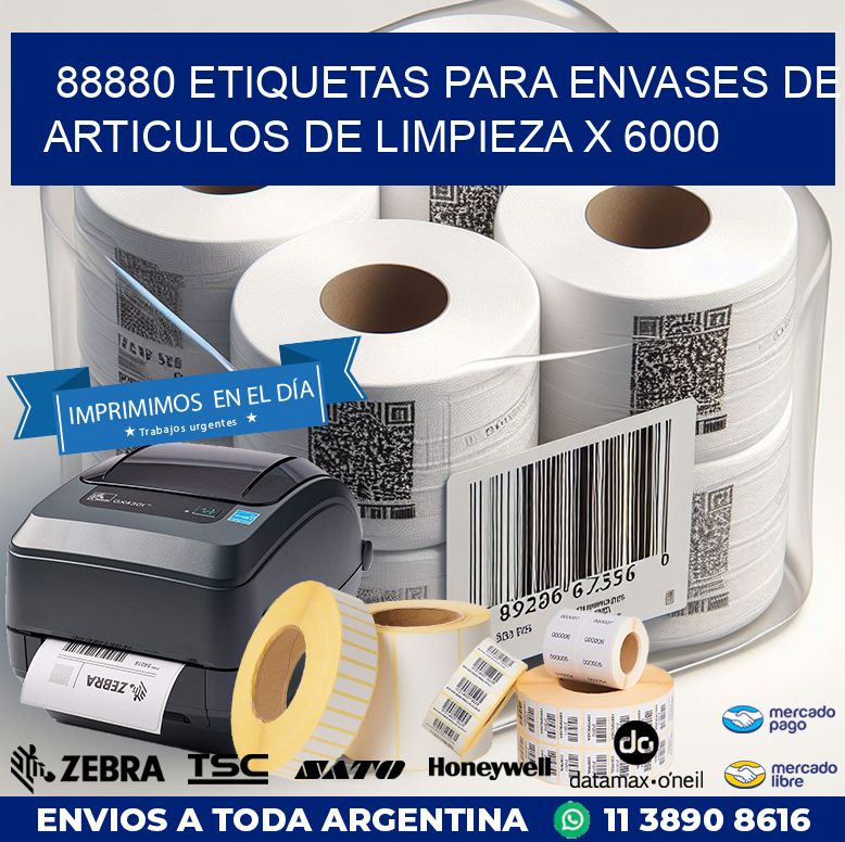 88880 ETIQUETAS PARA ENVASES DE ARTICULOS DE LIMPIEZA X 6000