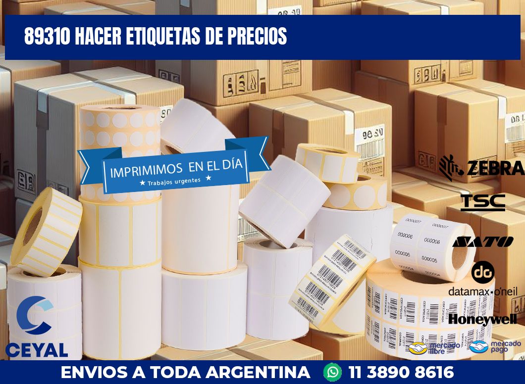 89310 HACER ETIQUETAS DE PRECIOS