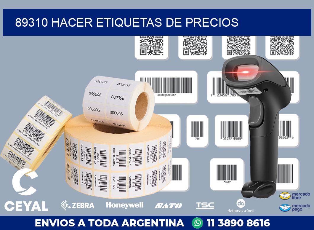 89310 HACER ETIQUETAS DE PRECIOS