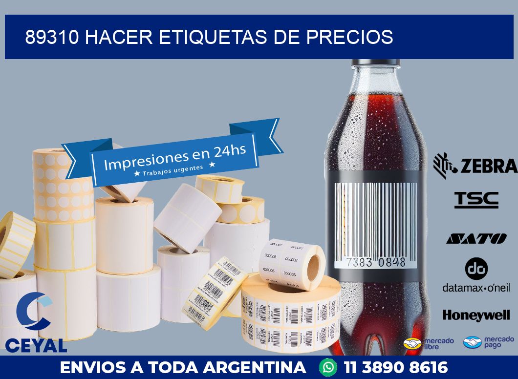 89310 HACER ETIQUETAS DE PRECIOS