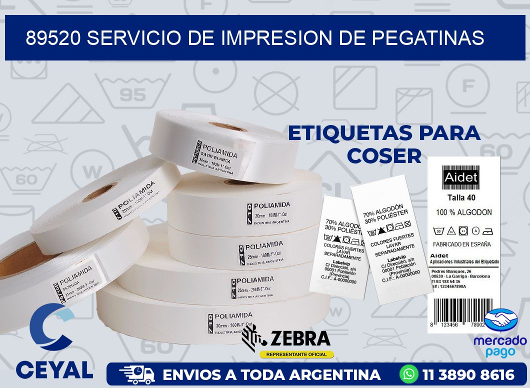 89520 SERVICIO DE IMPRESION DE PEGATINAS