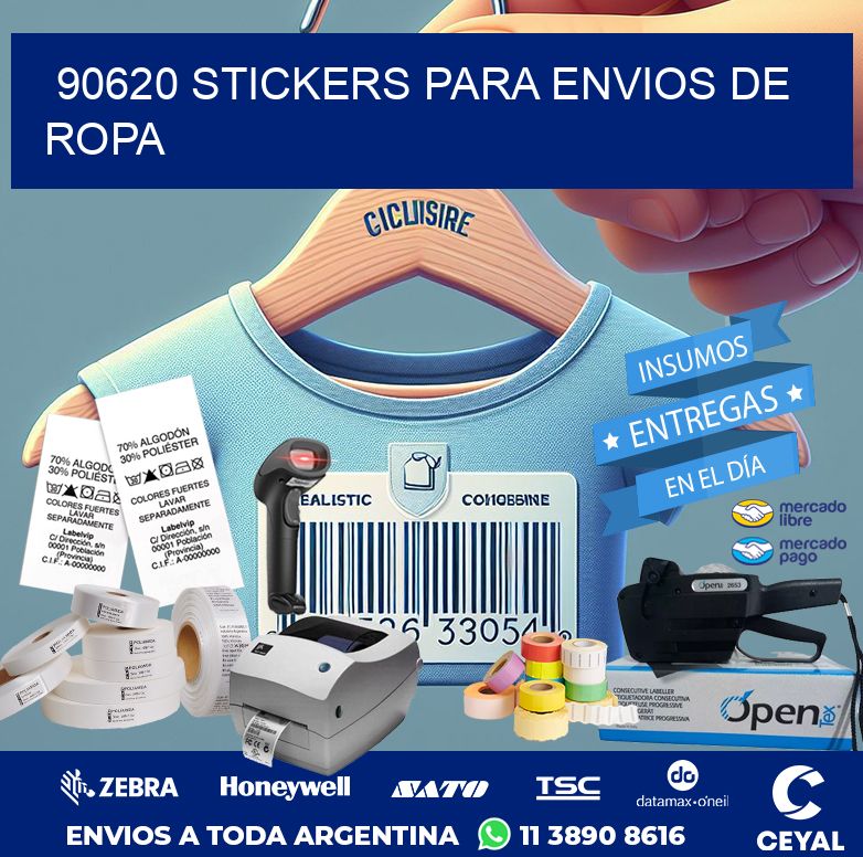 90620 STICKERS PARA ENVIOS DE ROPA