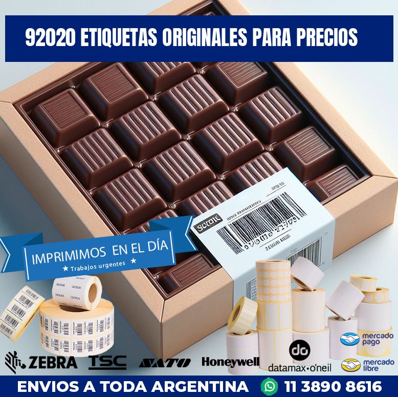 92020 ETIQUETAS ORIGINALES PARA PRECIOS