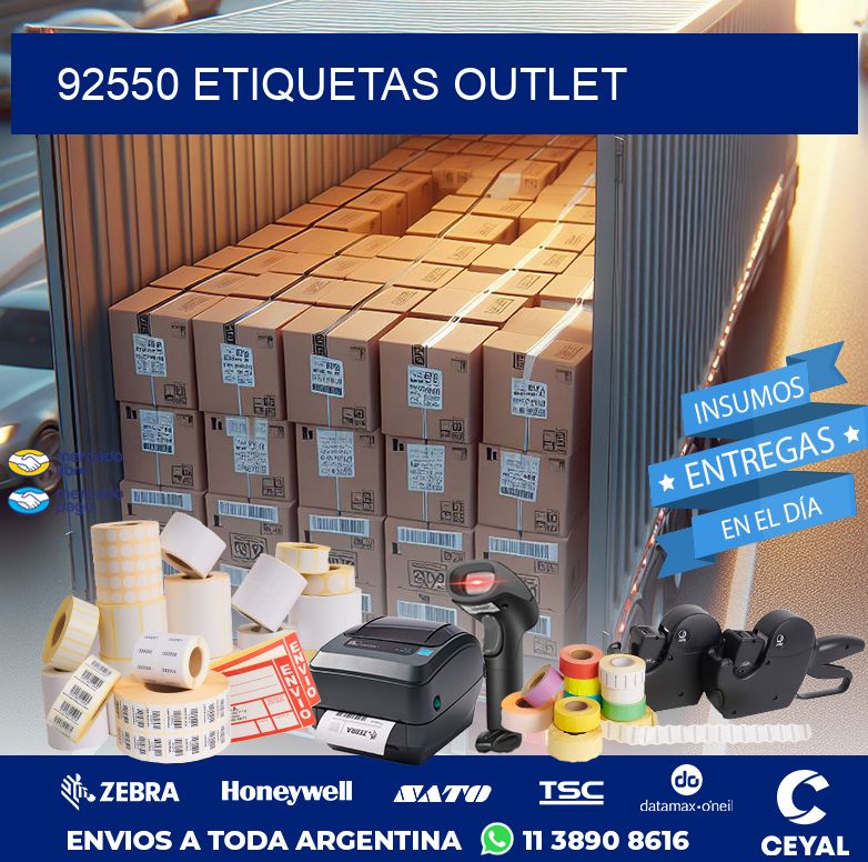 92550 ETIQUETAS OUTLET