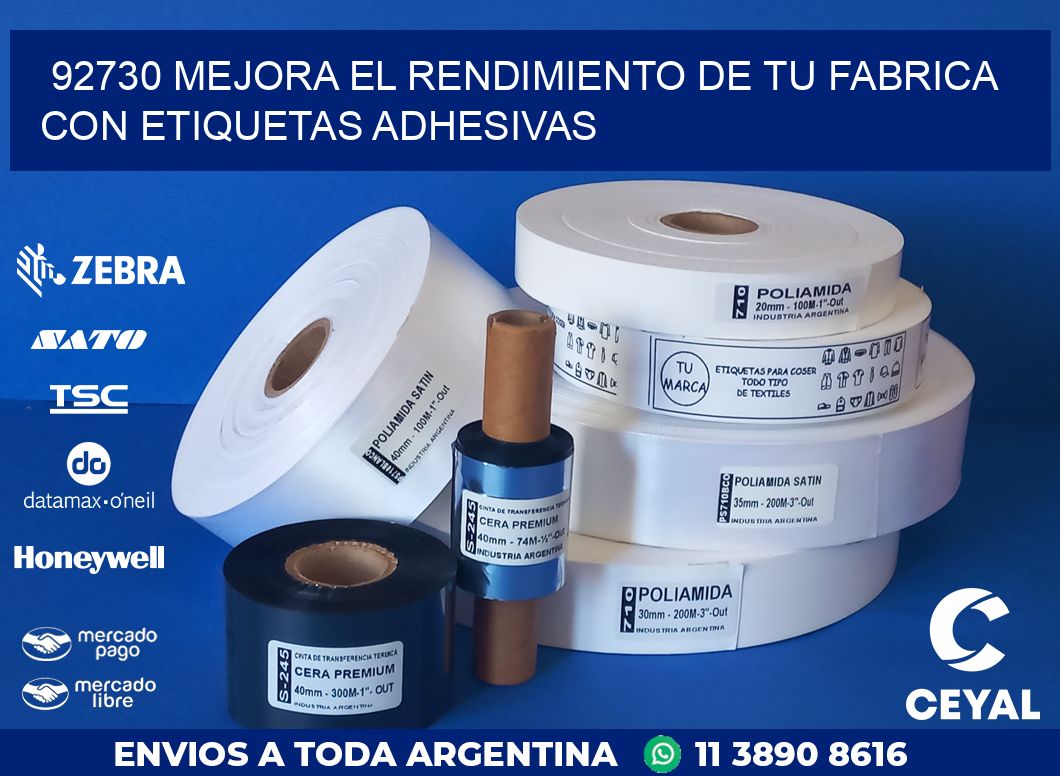 92730 MEJORA EL RENDIMIENTO DE TU FABRICA CON ETIQUETAS ADHESIVAS