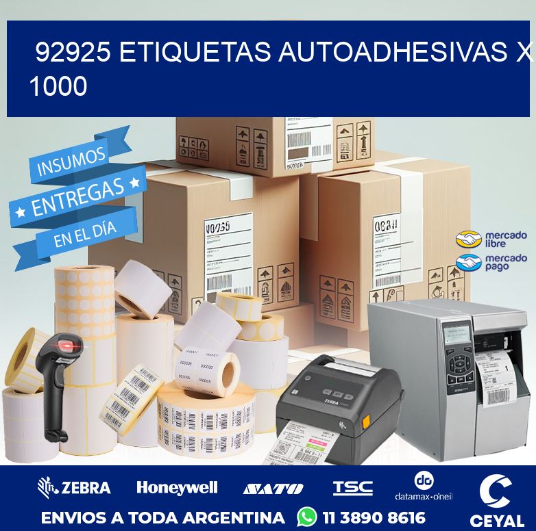 92925 ETIQUETAS AUTOADHESIVAS X 1000