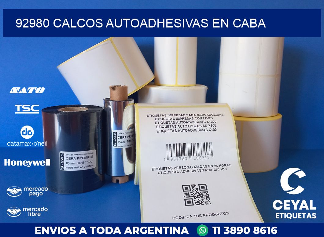 92980 CALCOS AUTOADHESIVAS EN CABA