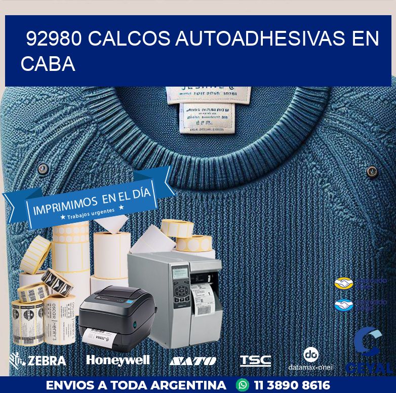 92980 CALCOS AUTOADHESIVAS EN CABA