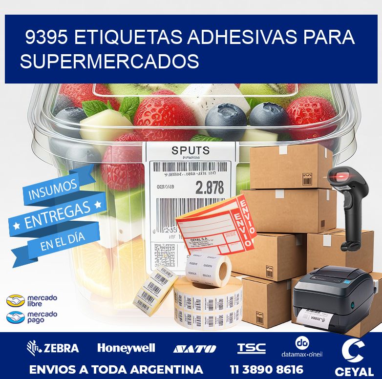 9395 ETIQUETAS ADHESIVAS PARA SUPERMERCADOS