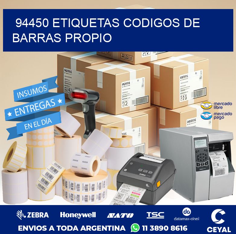 94450 ETIQUETAS CODIGOS DE BARRAS PROPIO
