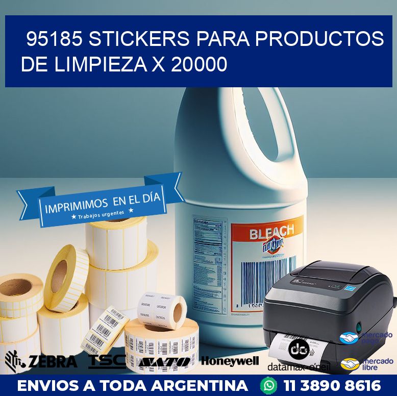 95185 STICKERS PARA PRODUCTOS DE LIMPIEZA X 20000