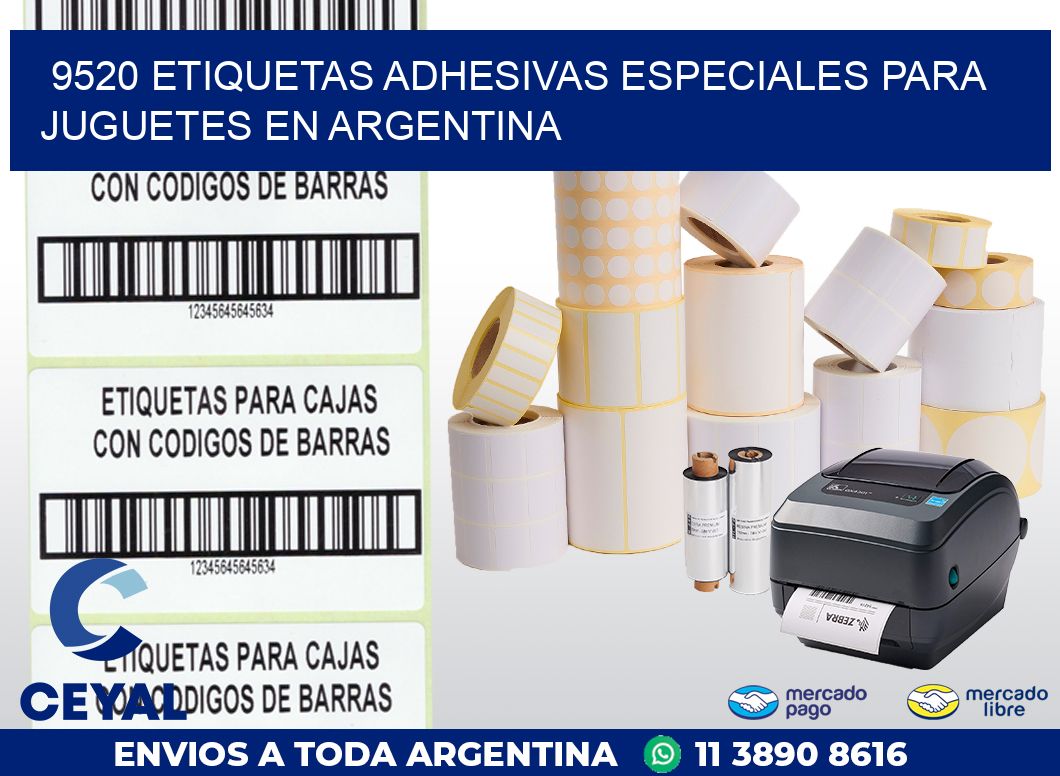 9520 ETIQUETAS ADHESIVAS ESPECIALES PARA JUGUETES EN ARGENTINA