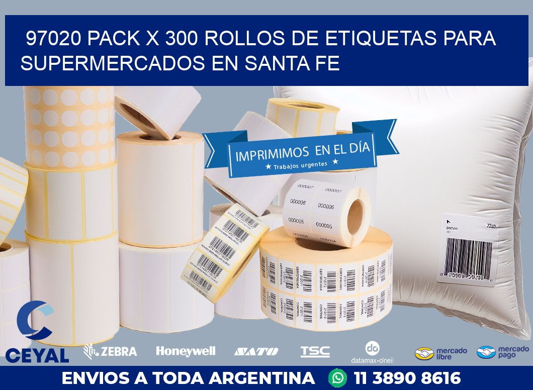 97020 PACK X 300 ROLLOS DE ETIQUETAS PARA SUPERMERCADOS EN SANTA FE