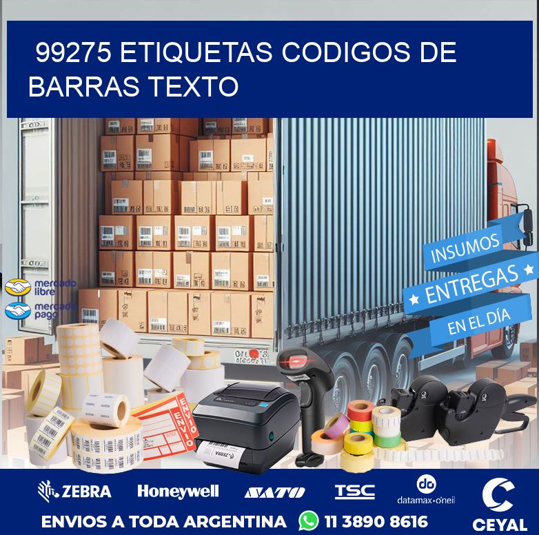 99275 ETIQUETAS CODIGOS DE BARRAS TEXTO