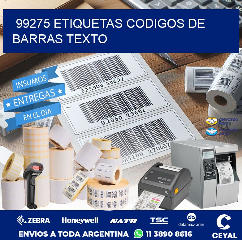 99275 ETIQUETAS CODIGOS DE BARRAS TEXTO