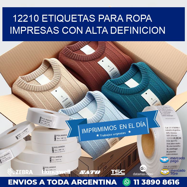 12210 ETIQUETAS PARA ROPA IMPRESAS CON ALTA DEFINICION