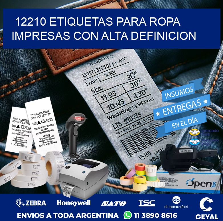12210 ETIQUETAS PARA ROPA IMPRESAS CON ALTA DEFINICION