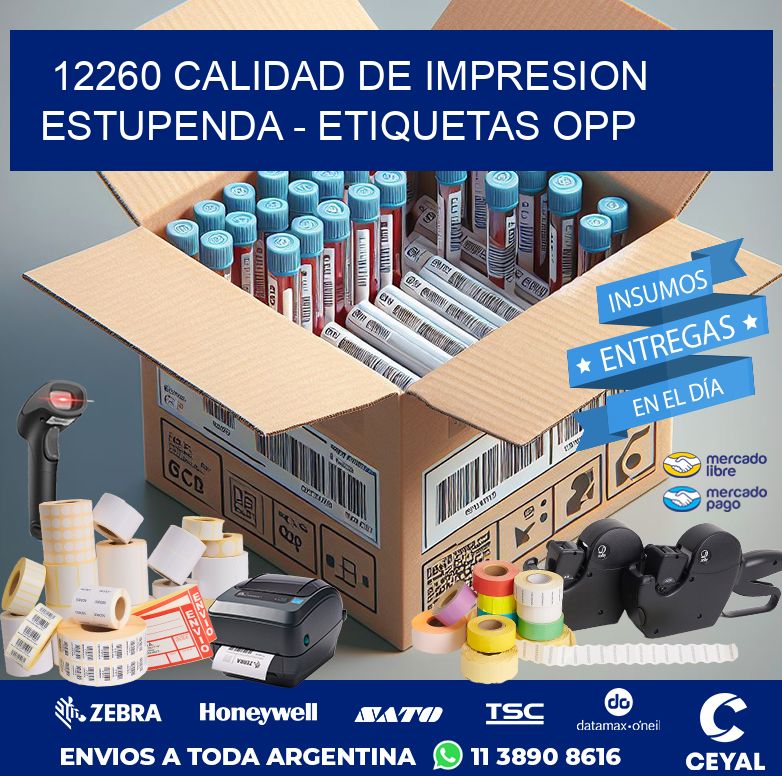 12260 CALIDAD DE IMPRESION ESTUPENDA - ETIQUETAS OPP