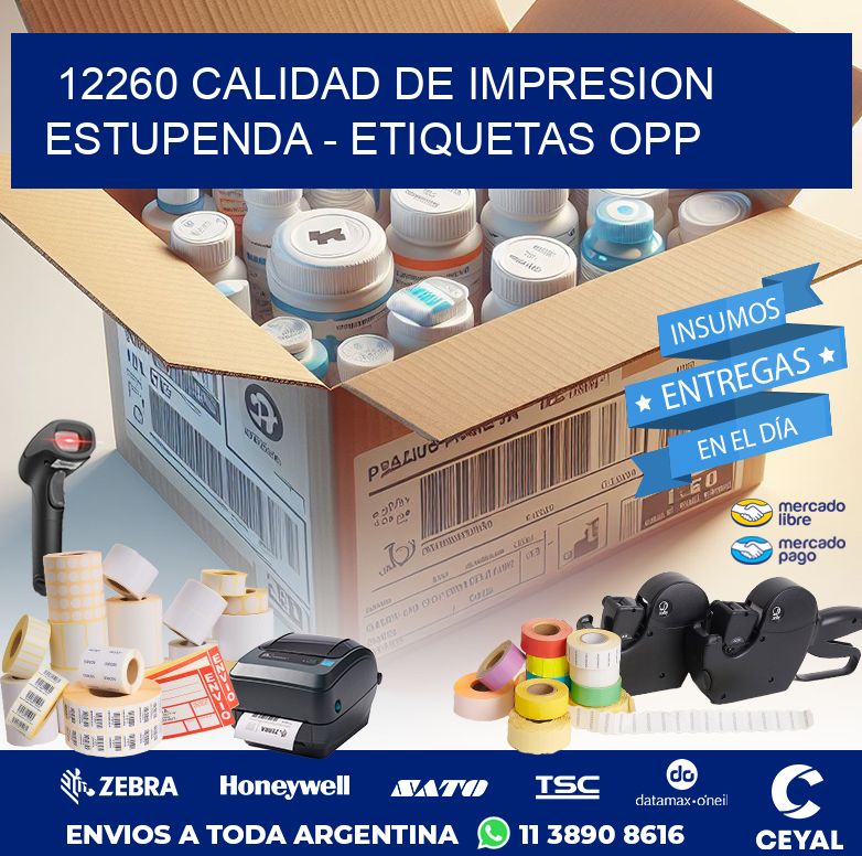12260 CALIDAD DE IMPRESION ESTUPENDA - ETIQUETAS OPP
