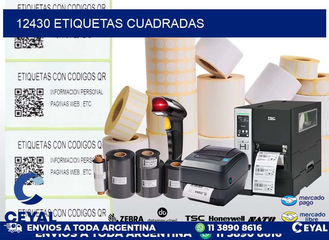 12430 Etiquetas cuadradas