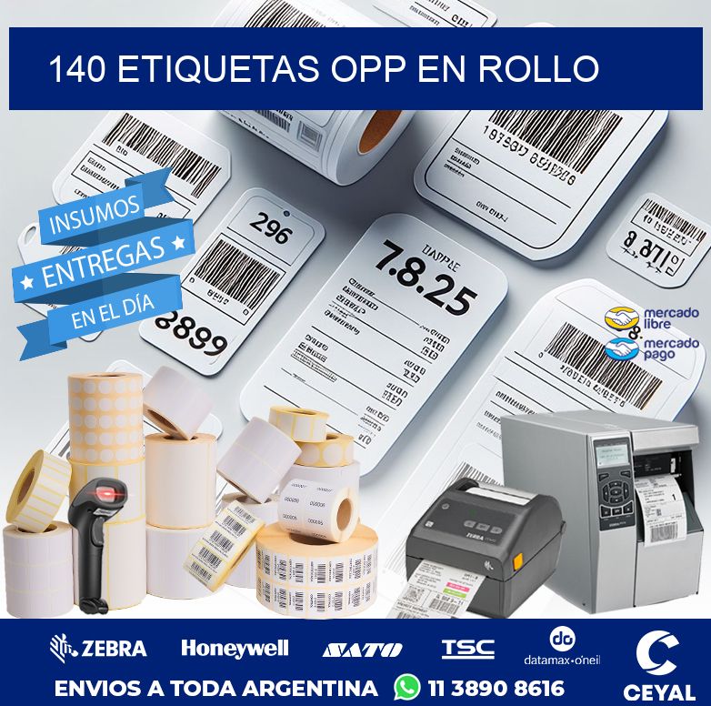 140 ETIQUETAS OPP EN ROLLO