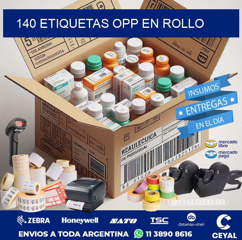 140 ETIQUETAS OPP EN ROLLO