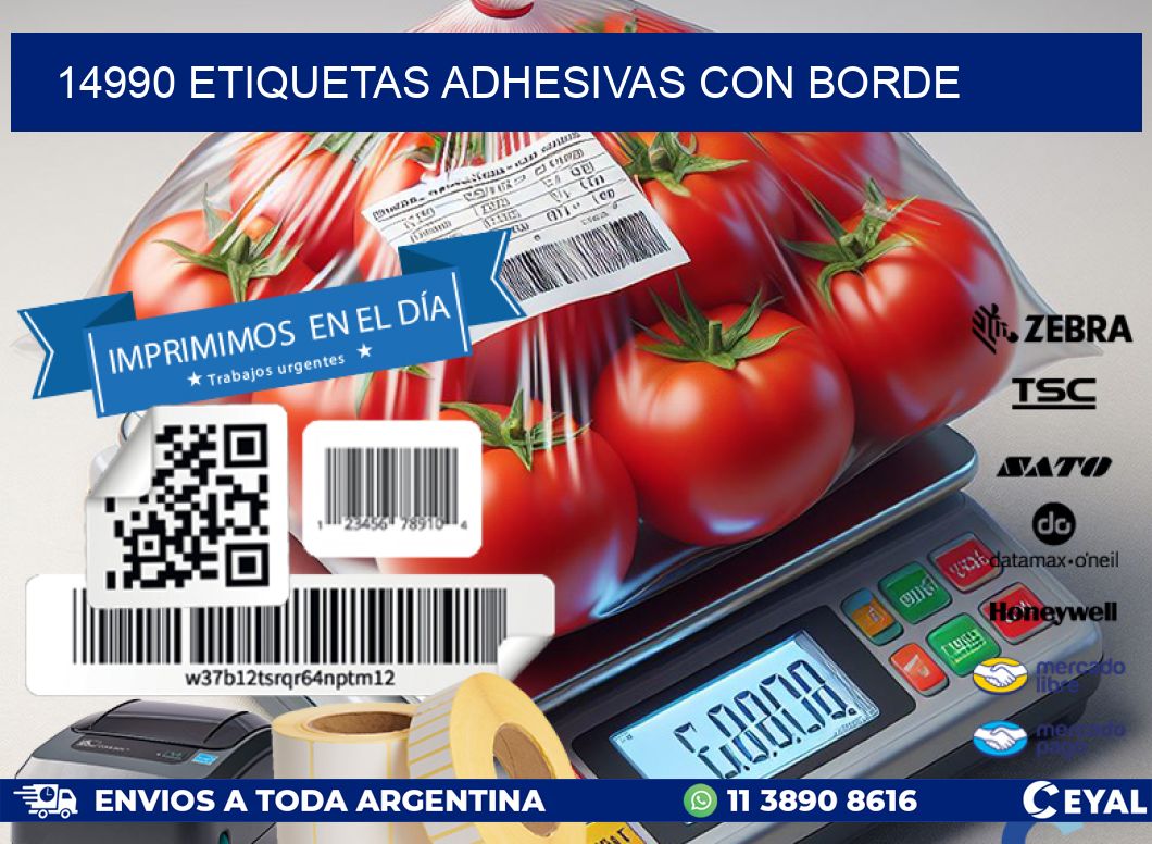 14990 ETIQUETAS ADHESIVAS CON BORDE