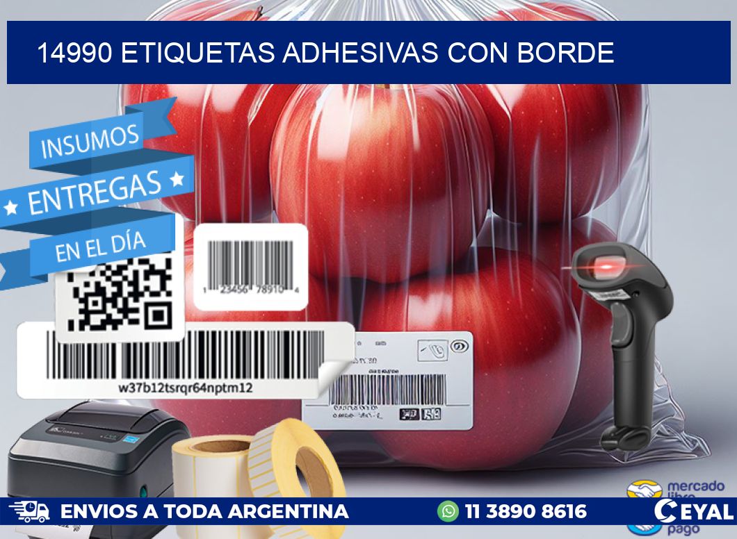 14990 ETIQUETAS ADHESIVAS CON BORDE