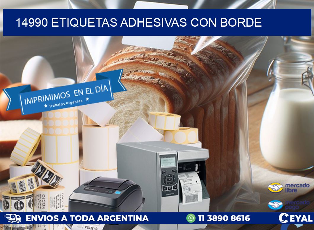 14990 ETIQUETAS ADHESIVAS CON BORDE