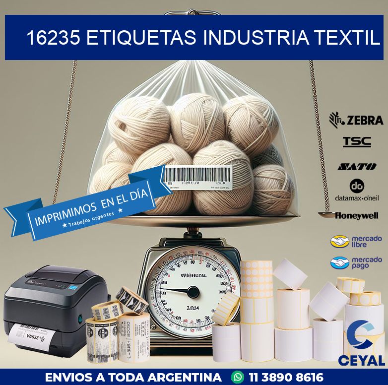 16235 ETIQUETAS INDUSTRIA TEXTIL