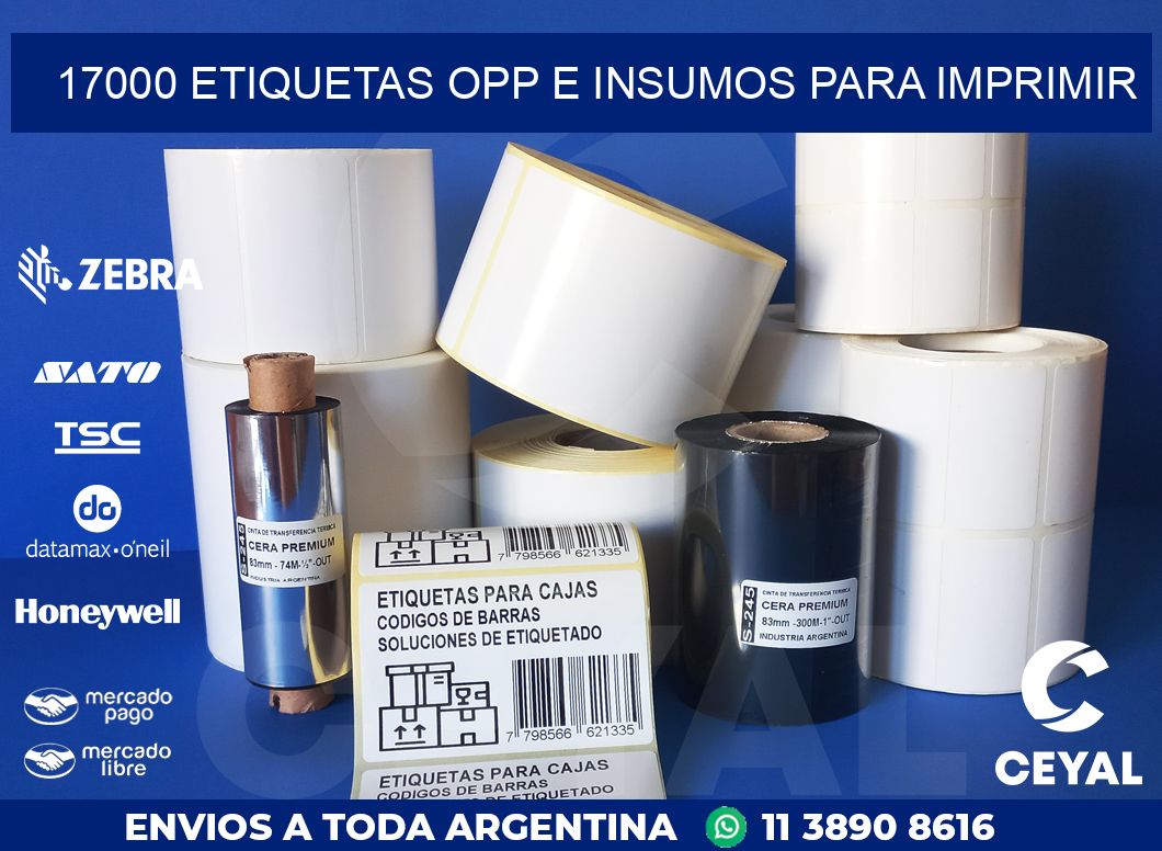 17000 ETIQUETAS OPP E INSUMOS PARA IMPRIMIR