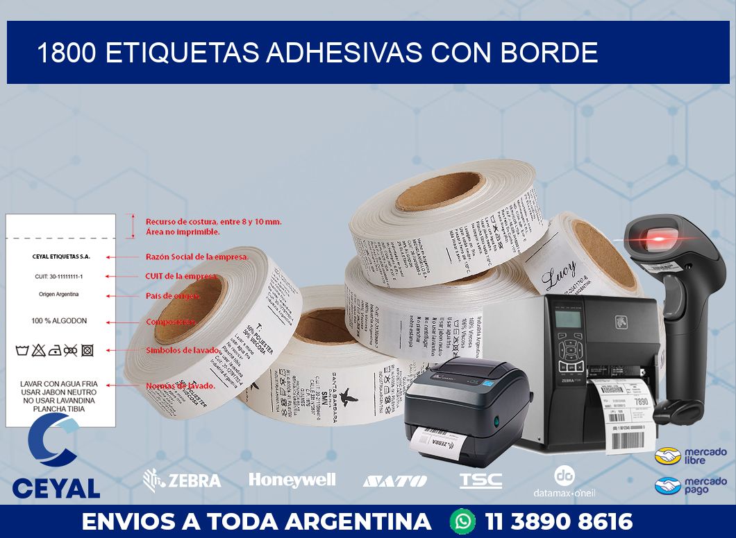 1800 ETIQUETAS ADHESIVAS CON BORDE