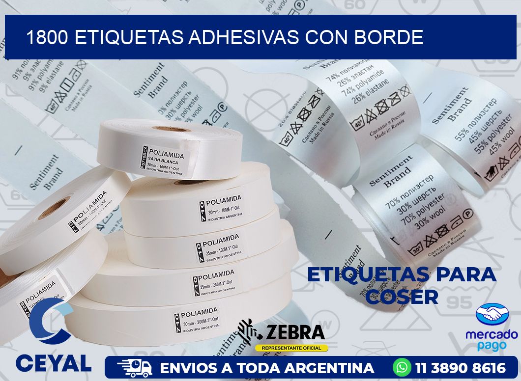 1800 ETIQUETAS ADHESIVAS CON BORDE