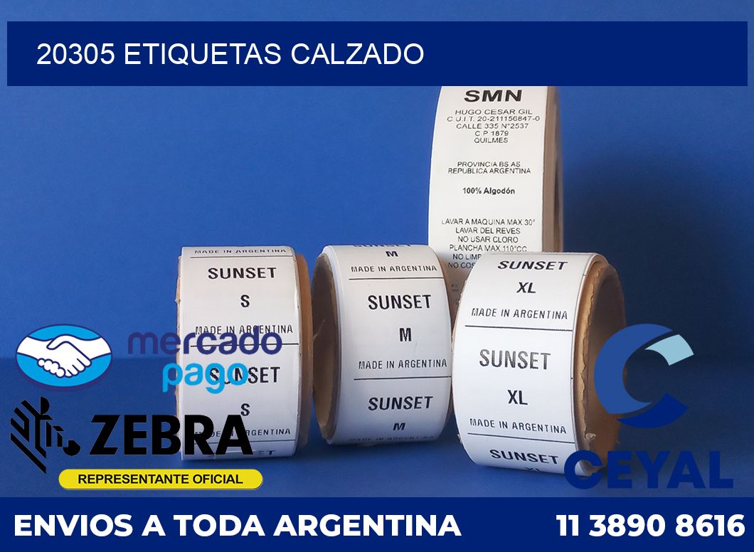 20305 ETIQUETAS CALZADO